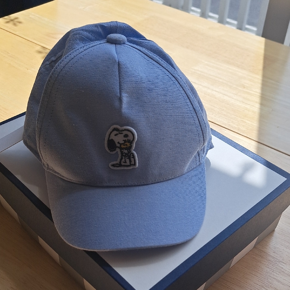 Janie and Jack Blue Cap with  Peanuts Cartoon Accent